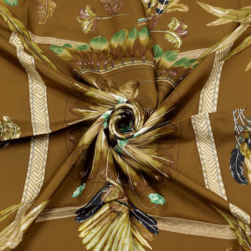 Hermes Scarf "Brazil" by Laurence Bourthoumieux Vintage 90cm Silk | Carre Foulard