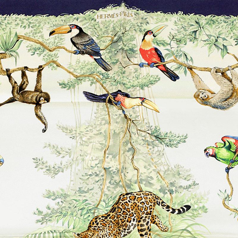 Hermes Scarf "Equateur" by Robert Dallet 90cm Silk