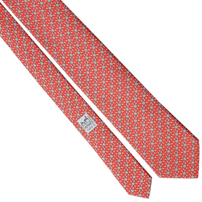 Hermes Men's Silk Tie Geometric Pattern 5654 | Necktie Cravate