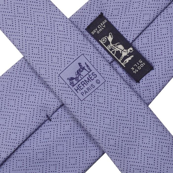Hermes Men's Silk Tie Geometric Pattern 5184 | Necktie Cravate