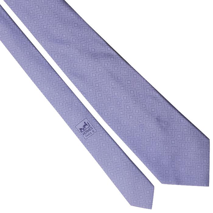 Hermes Men's Silk Tie Geometric Pattern 5184 | Necktie Cravate
