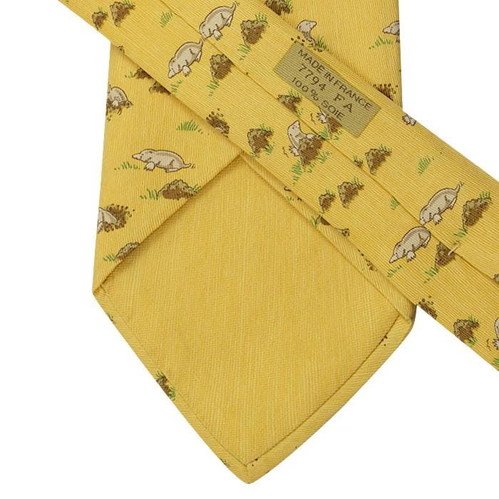 Hermes Men's Silk Tie Whimsical Moles Pattern 7794 | Necktie Cravate