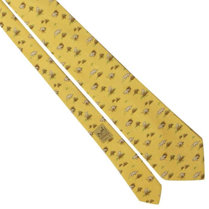 Hermes Men's Silk Tie Whimsical Moles Pattern 7794 | Necktie Cravate