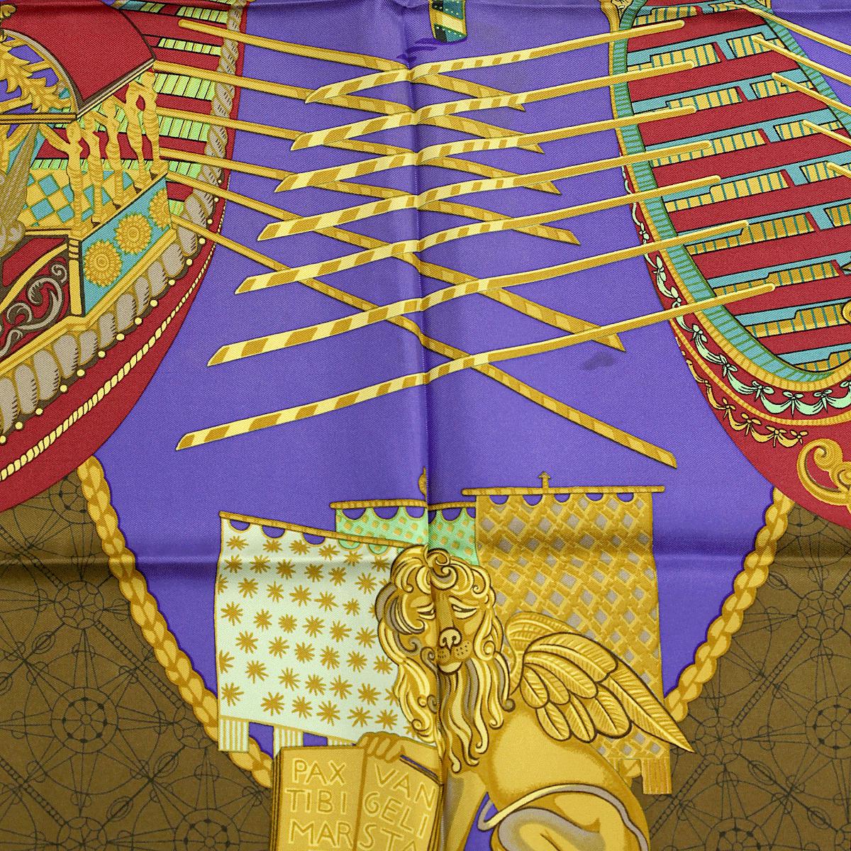 Hermes Scarf "Les Bissone de Venise" by Annie Faivre 90cm Silk | Carre Foulard