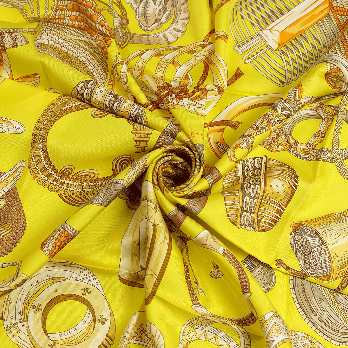 Hermes Scarf "Bracelets de Lumiere" by Annie Faivre 90cm Silk | Carre Foulard NIB