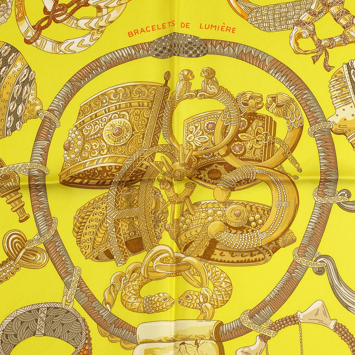 Hermes Scarf "Bracelets de Lumiere" by Annie Faivre 90cm Silk | Carre Foulard NIB