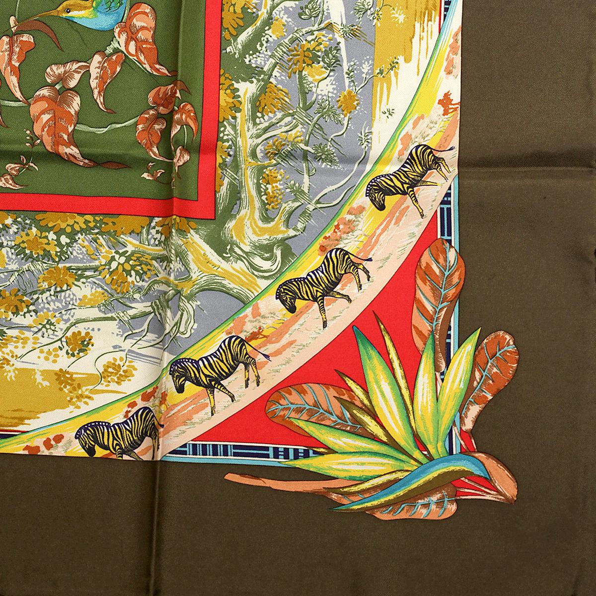 Hermes Scarf "Tropiques" by Laurence Bourthoumieux 90cm Silk | Carre Foulard