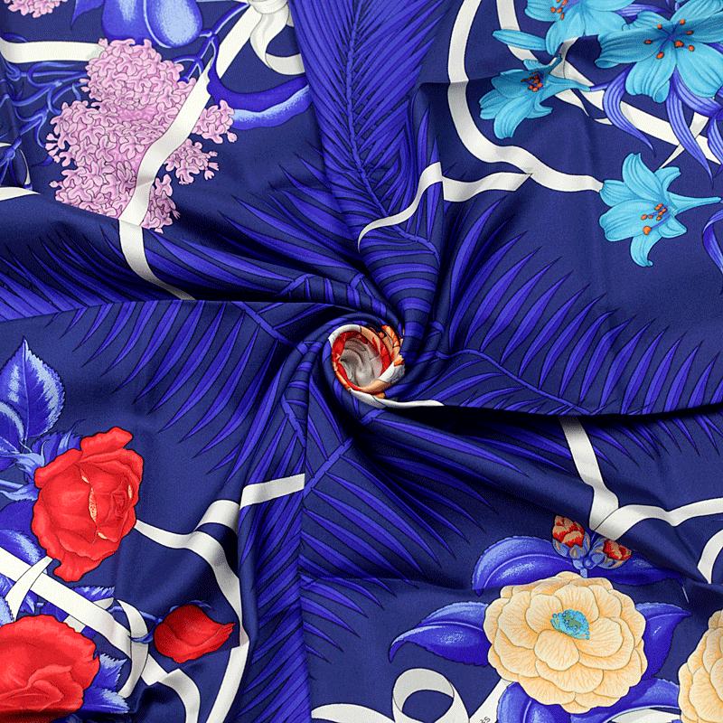 Hermes Scarf "Fleurs de l'Opera" by Julia Abadie Vintage 90cm Silk