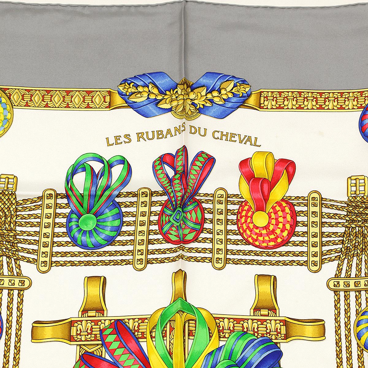 Hermes Scarf "Les Rubans du Cheval" by Joachim Metz 90cm Silk | Carre Foulard