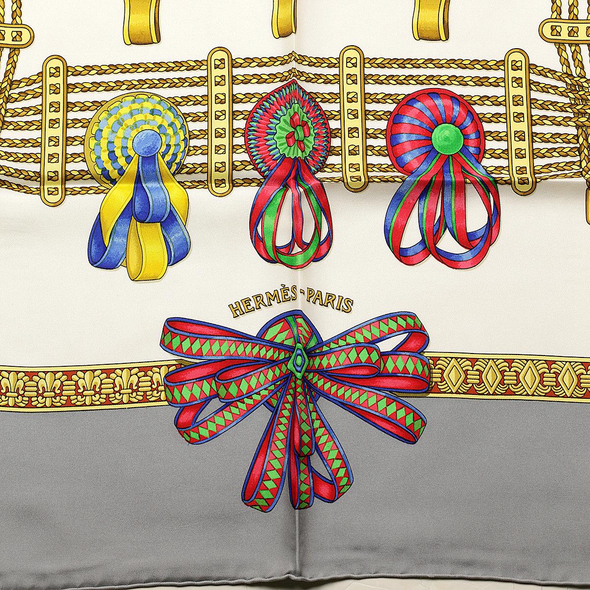 Hermes Scarf "Les Rubans du Cheval" by Joachim Metz 90cm Silk | Carre Foulard