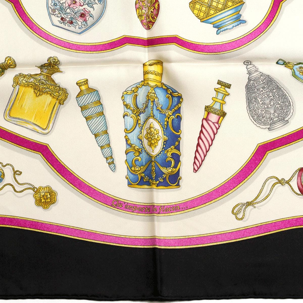 Hermes Scarf "Flacons" by Catherine Baschet Vintage 90cm Silk | Foulard Carre
