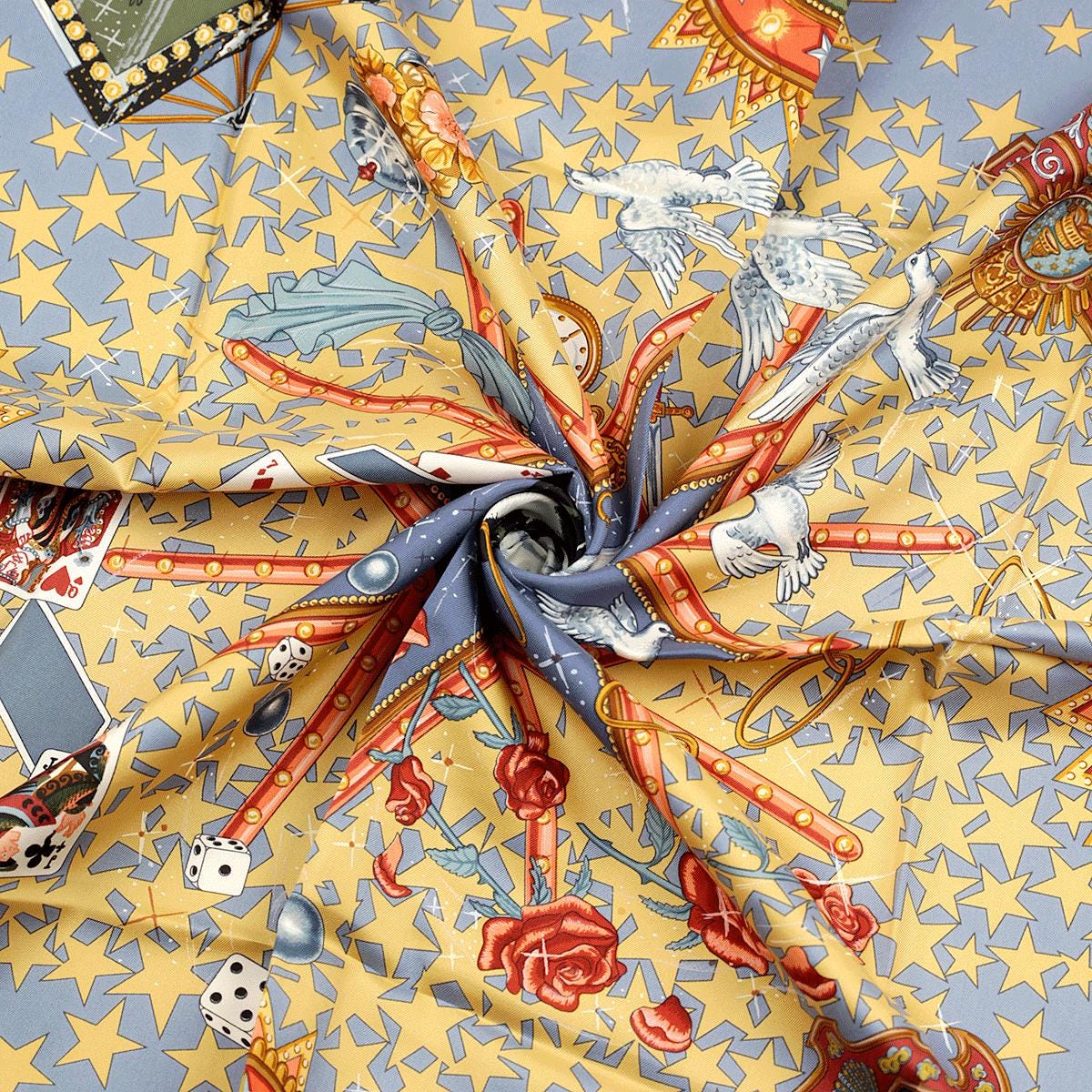 Hermes Scarf "La Magie" by Claudia Stuhlhofer Mayr 90cm Silk