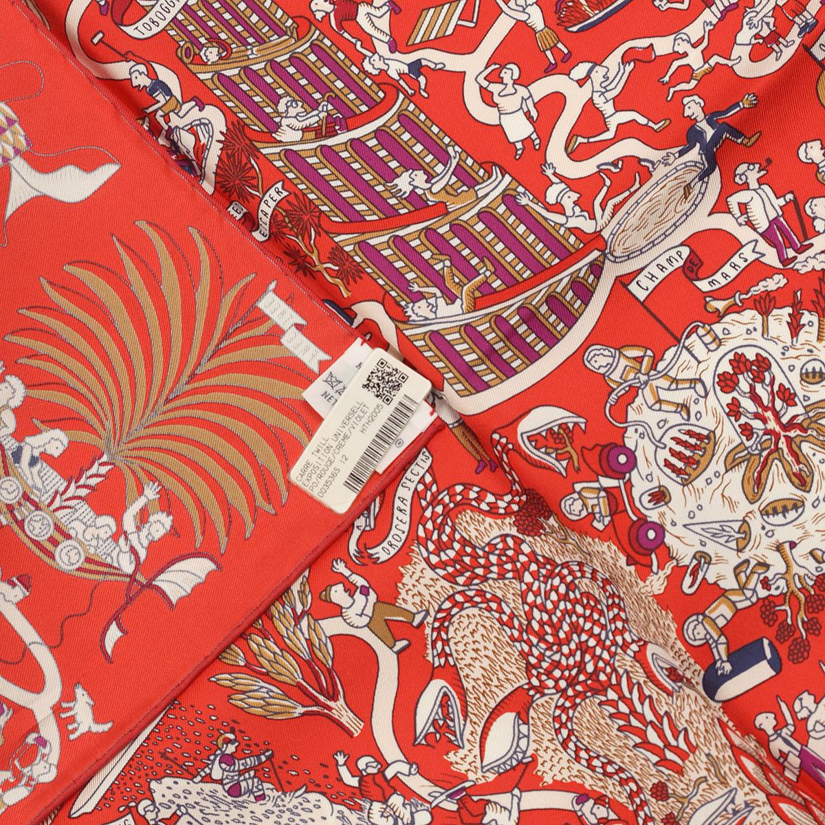 Hermes Scarf "Exposition Universelle" by Jan Bajtlik 90cm Silk
