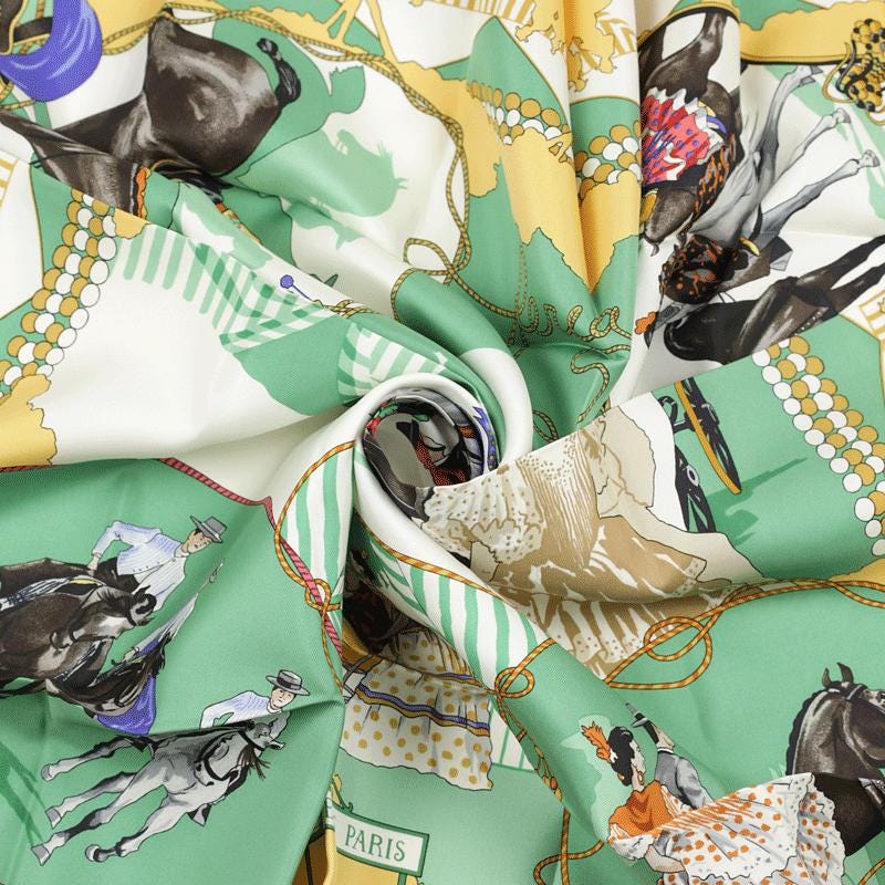 Hermes Scarf "Feria de Sevilla" by Hubert de Watrigant 90cm Silk | Carre Foulard