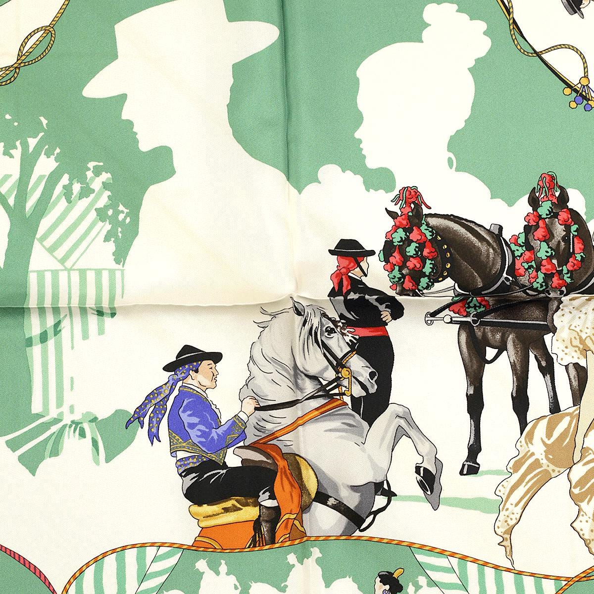 Hermes Scarf "Feria de Sevilla" by Hubert de Watrigant 90cm Silk | Carre Foulard