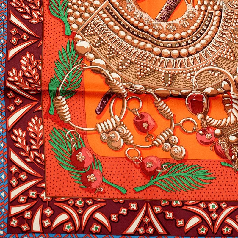 Hermes Scarf "Reine de Palmyre" by Annie Faivre 90cm Silk | Carre Foulard