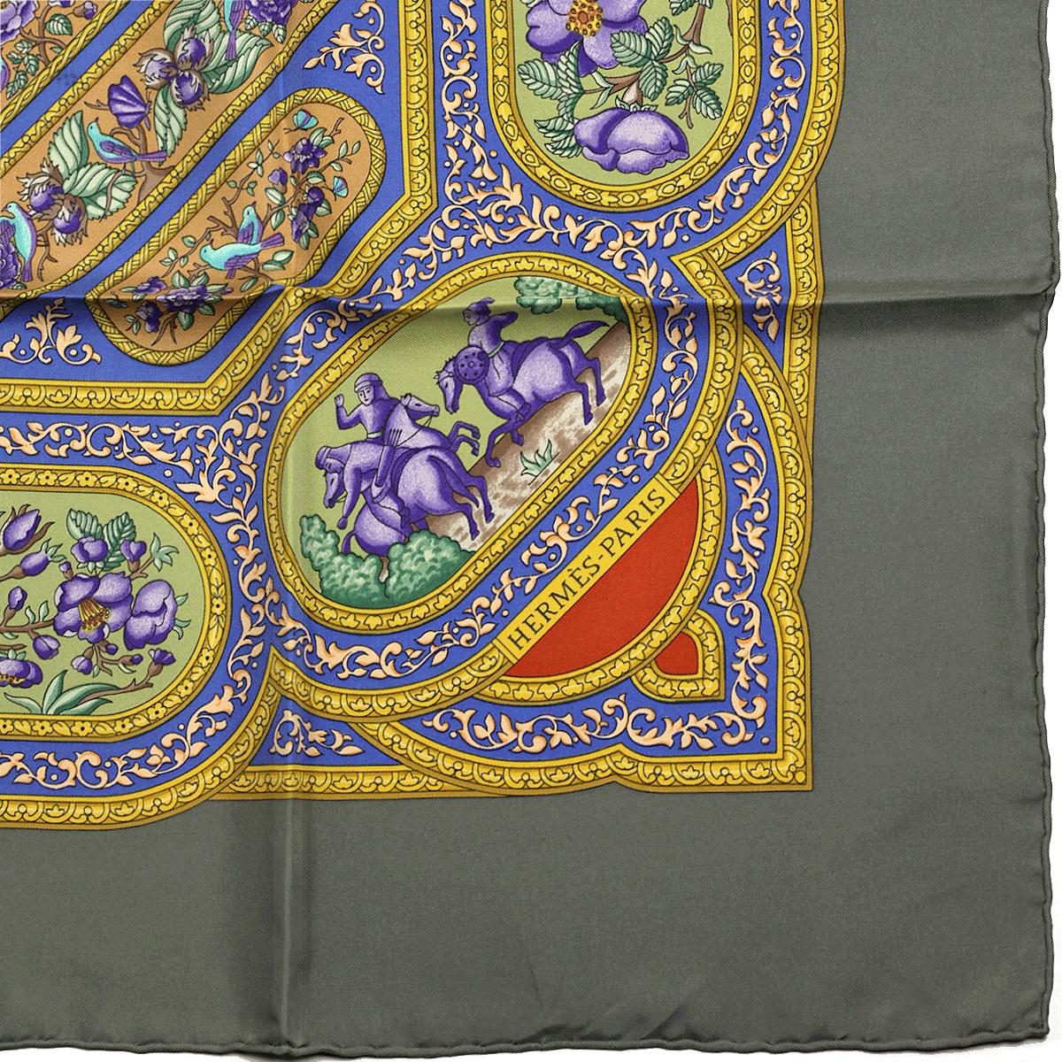 Hermes Scarf "Qalamdan" by Catherine Baschet 90cm Silk | Foulard Carre