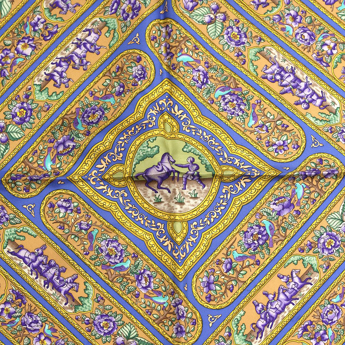 Hermes Scarf "Qalamdan" by Catherine Baschet 90cm Silk | Foulard Carre