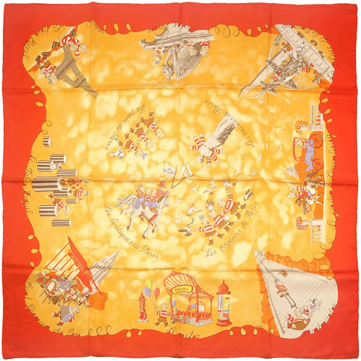 Hermes Scarf "Les Triples" by Nicole Lambert 90cm Silk | Grail