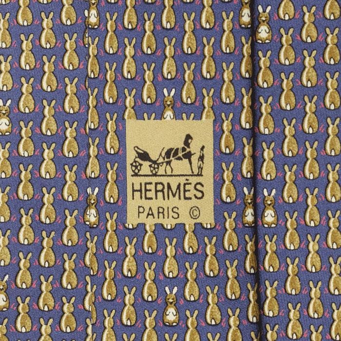Hermes Men's Silk Tie Whimsical Pattern 7900