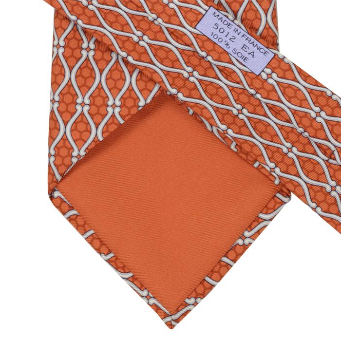 Hermes Men's Silk Tie Geometric Pattern 5012 | Necktie Cravate