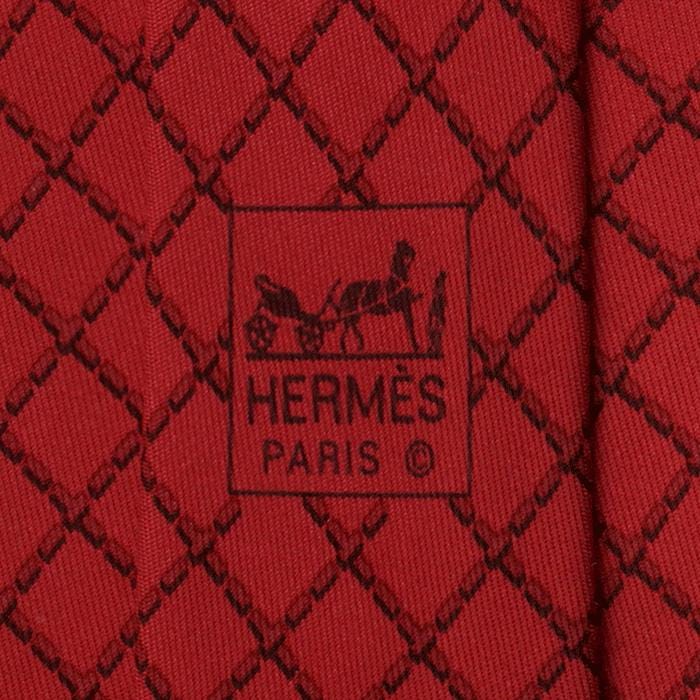 Hermes Men's Silk Tie Geometric Pattern 5142 | Necktie Cravate