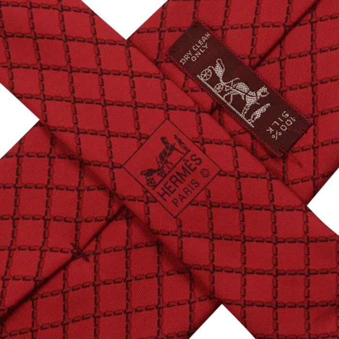 Hermes Men's Silk Tie Geometric Pattern 5142 | Necktie Cravate