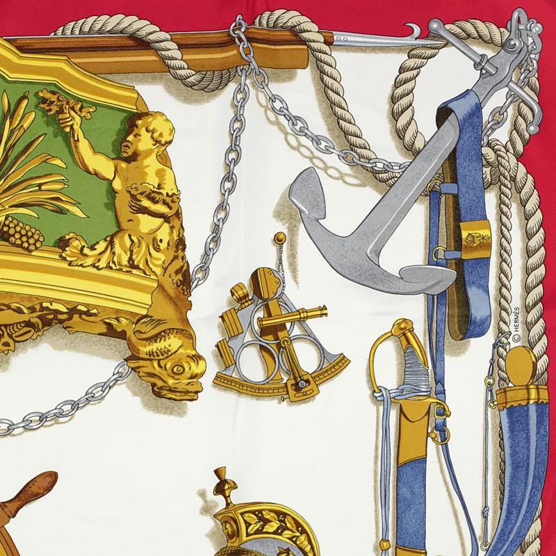 Hermes Scarf "Musee" by Philippe Ledoux 90cm Silk | Foulard Carre