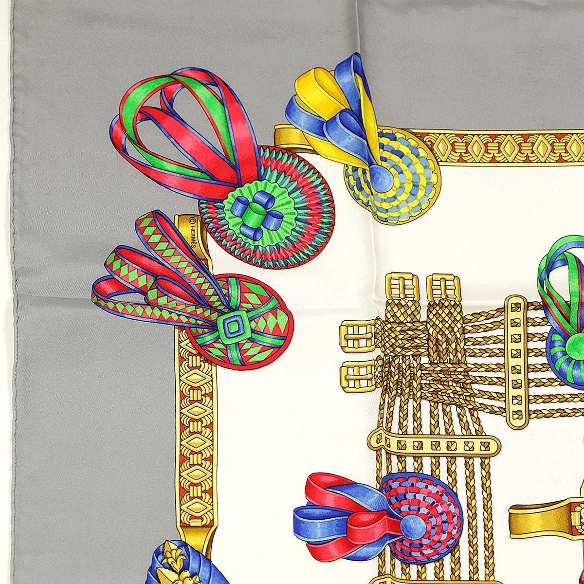 Hermes Scarf "Les Rubans du Cheval" by Joachim Metz 90cm Silk | Carre Foulard