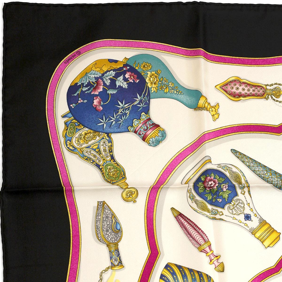 Hermes Scarf "Flacons" by Catherine Baschet Vintage 90cm Silk | Foulard Carre