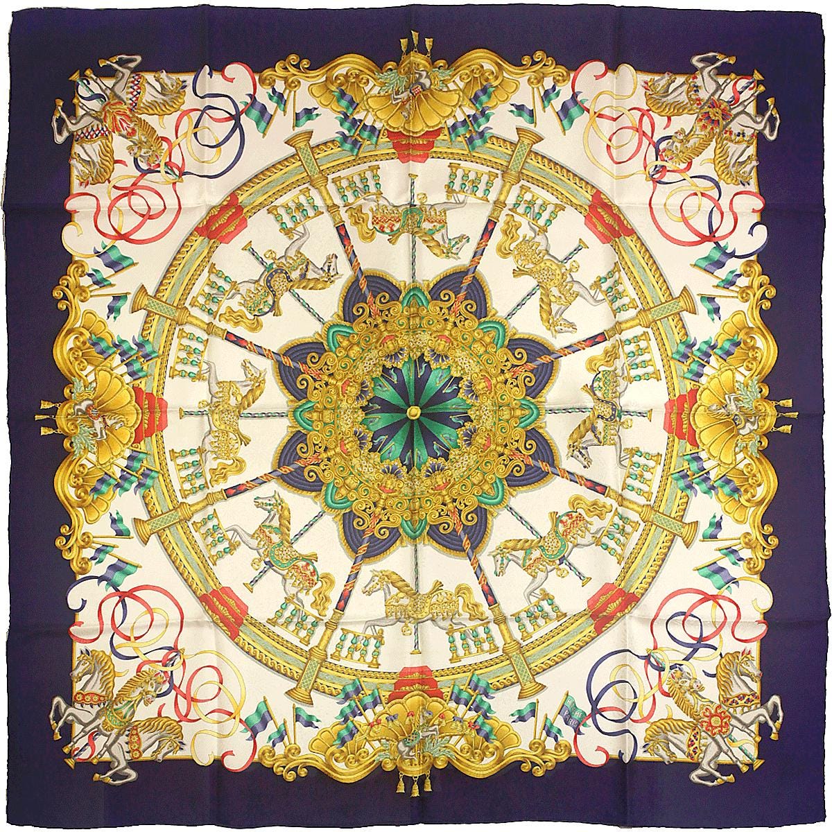 Hermes Scarf "Luna Park" by Joachim Metz 90cm Silk Jacquard | Carre Foulard