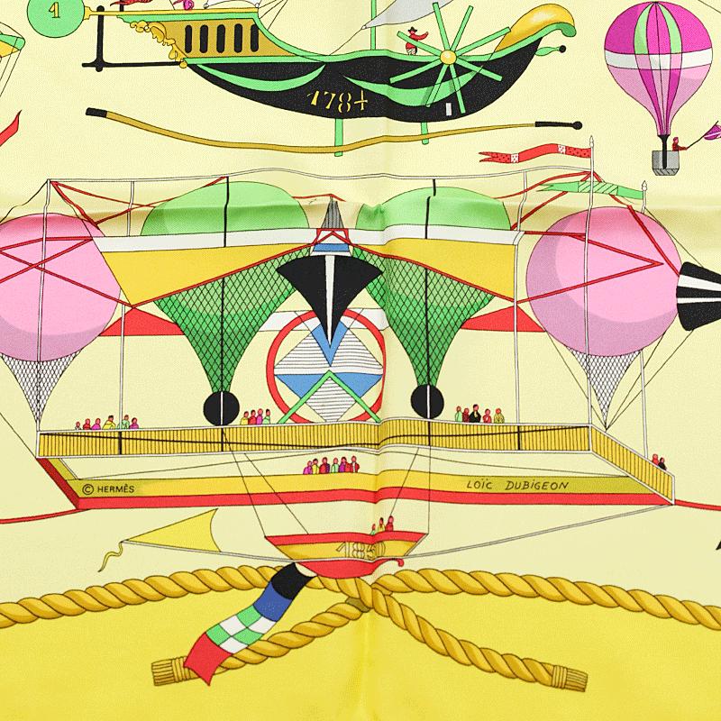 Hermes Scarf "Les Folies du Ciel" by Loic Dubigeon 90cm Silk | Carre Foulard
