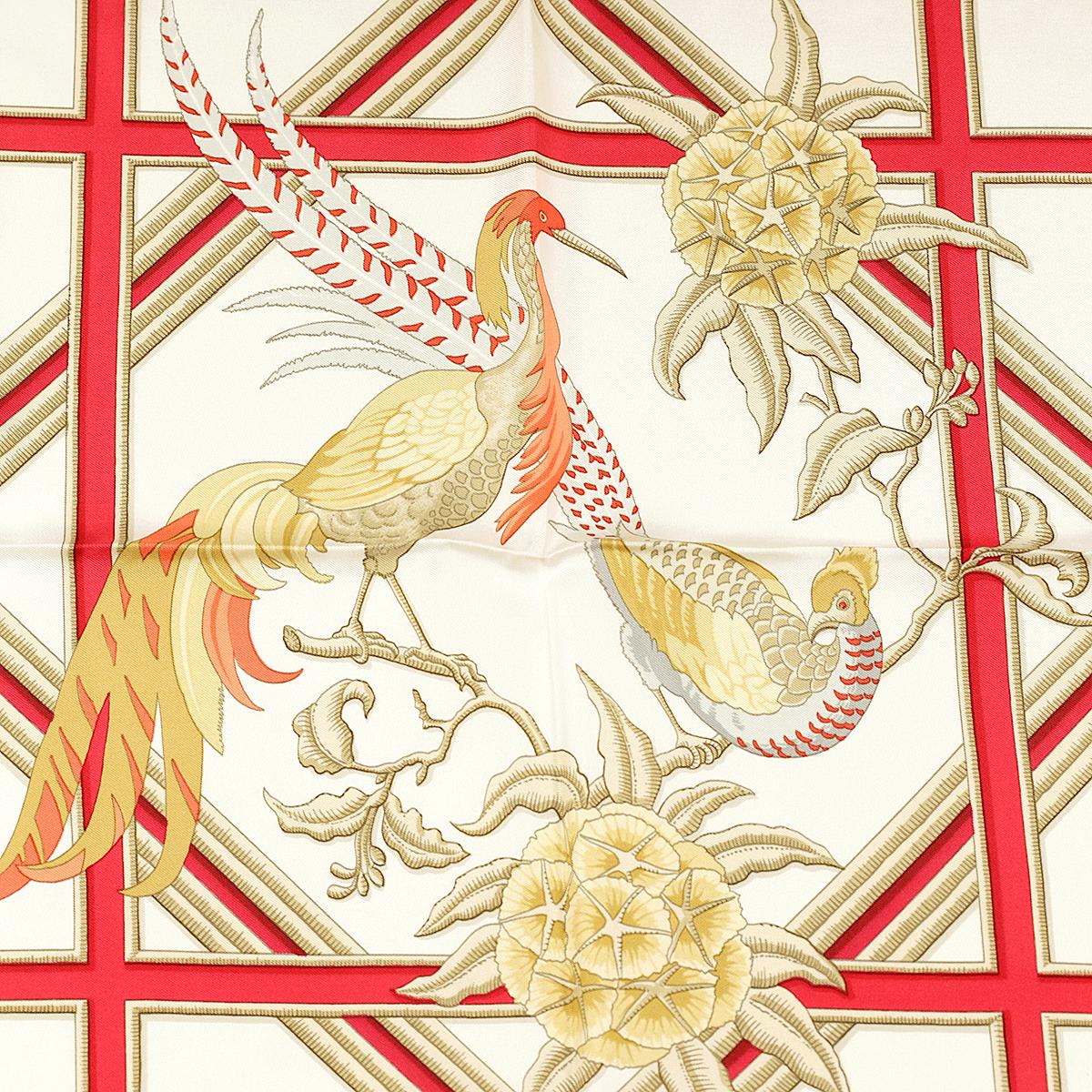 Hermes Scarf "Caraibes" by Christiane Vauzelles Vintage 90cm Silk