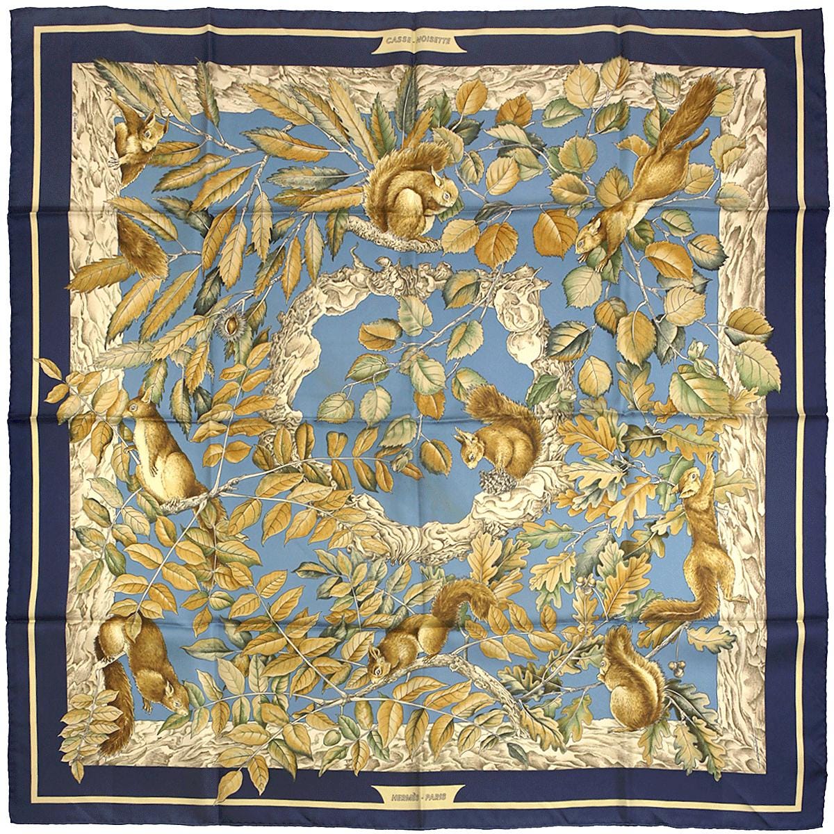 Hermes Scarf "Casse Noisette" by Antoine De Jacquelot 90cm Silk | Carre