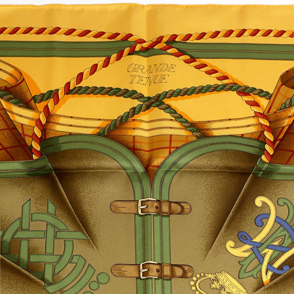 Hermes Scarf "Grande Tenue" by Henri d'Origny Vintage 90cm Silk | Carre Foulard