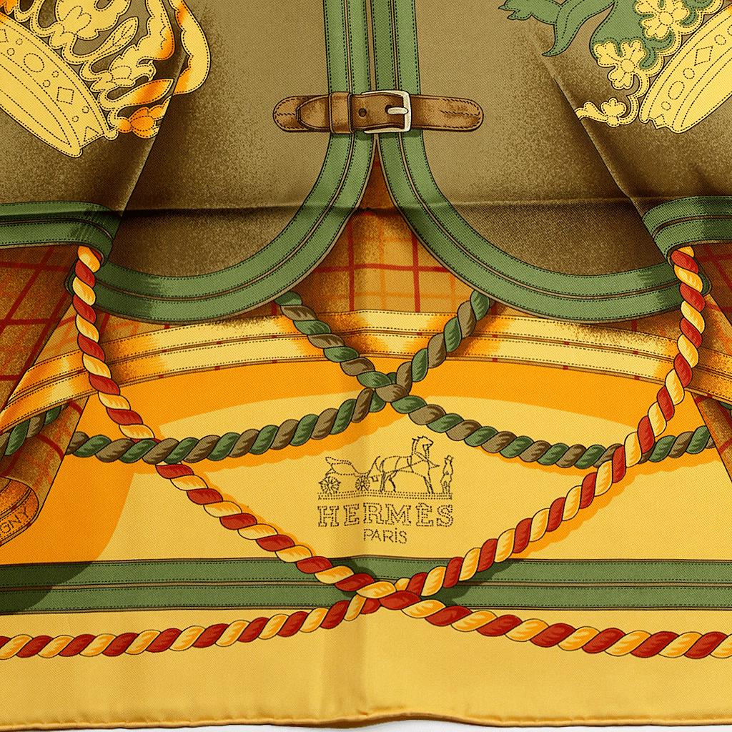 Hermes Scarf "Grande Tenue" by Henri d'Origny Vintage 90cm Silk | Carre Foulard
