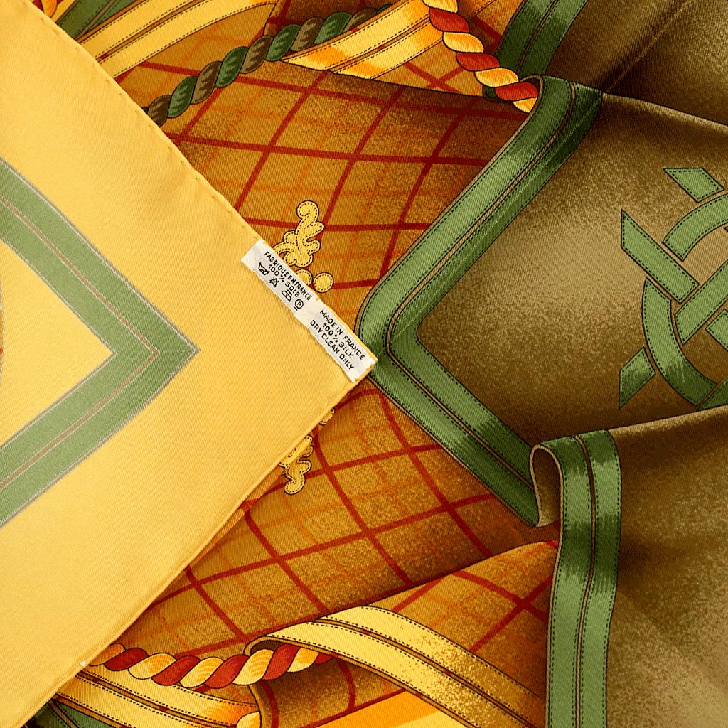 Hermes Scarf "Grande Tenue" by Henri d'Origny Vintage 90cm Silk | Carre Foulard