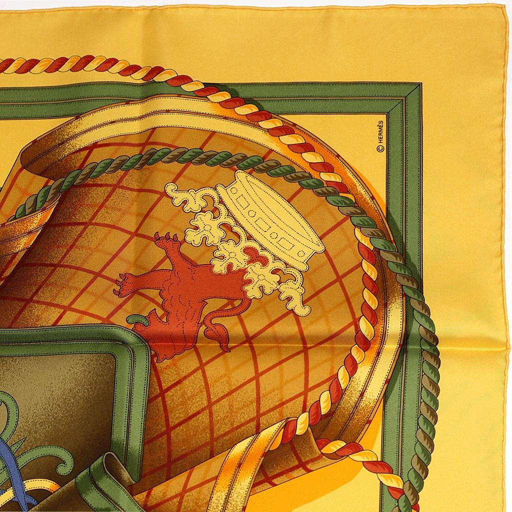 Hermes Scarf "Grande Tenue" by Henri d'Origny Vintage 90cm Silk | Carre Foulard