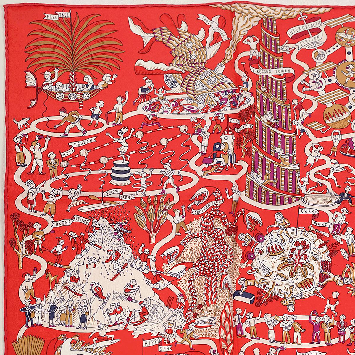 Hermes Scarf "Exposition Universelle" by Jan Bajtlik 90cm Silk