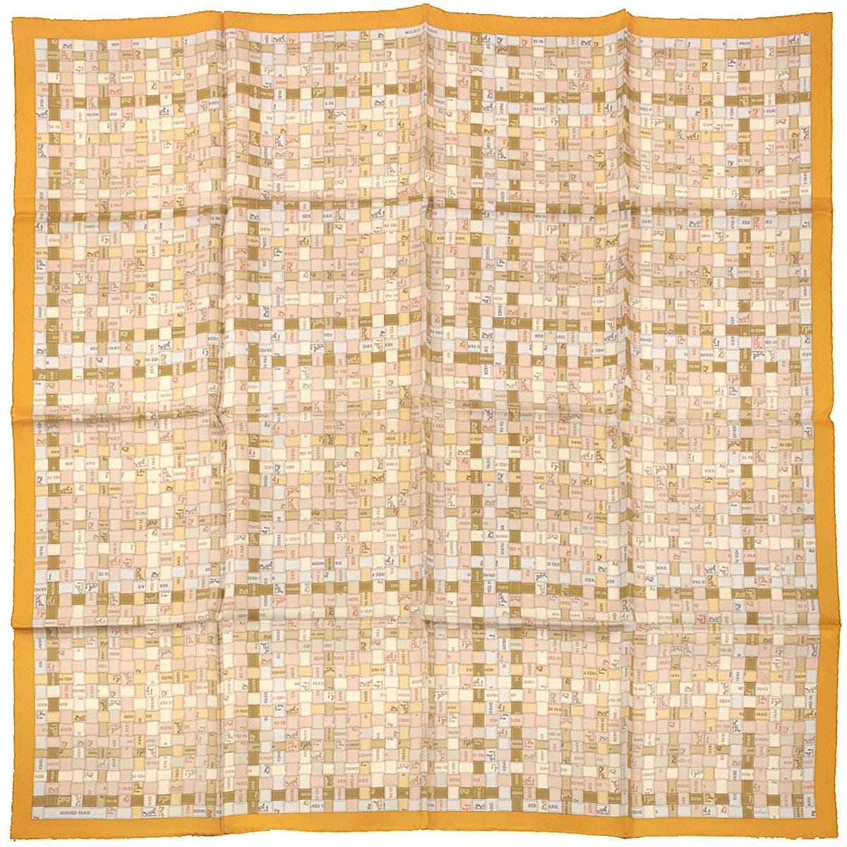 Hermes Scarf "Bolduc au Carre" by Caty Latham 90cm Silk | Carre Foulard