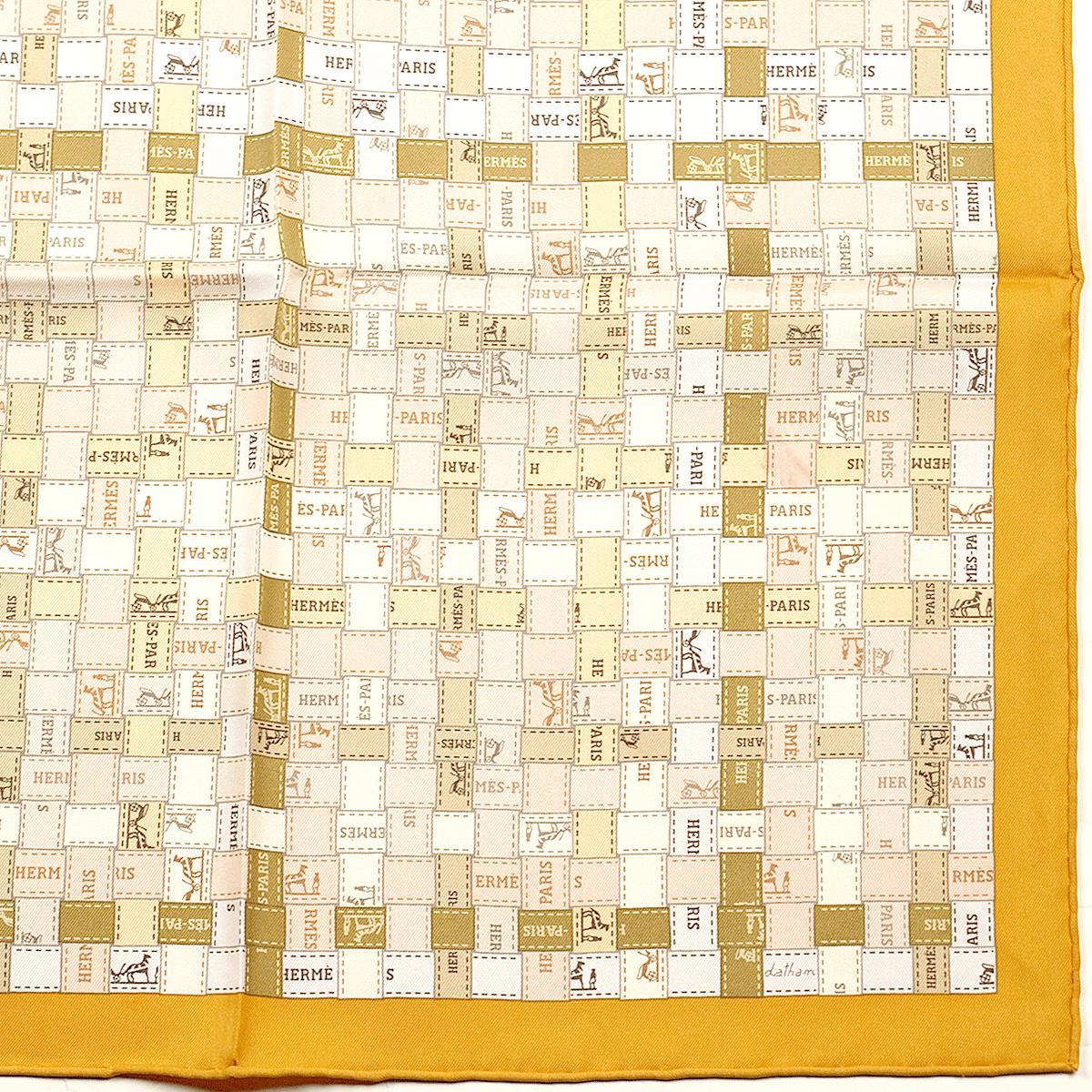 Hermes Scarf "Bolduc au Carre" by Caty Latham 90cm Silk | Carre Foulard