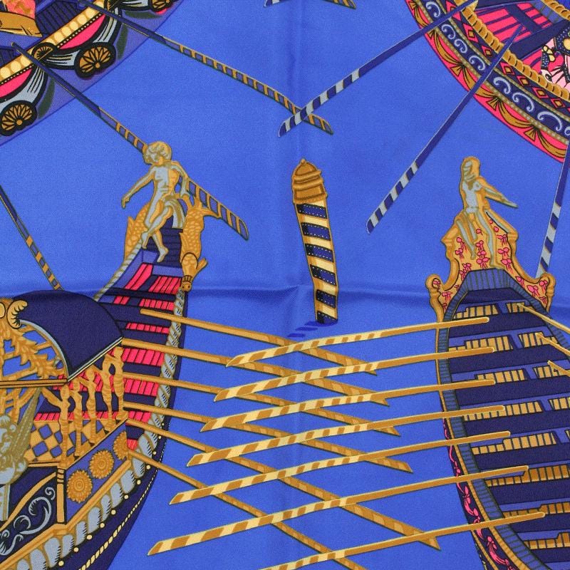 Hermes Scarf "Les Bissone de Venise" by Annie Faivre 90cm Silk | Carre Foulard