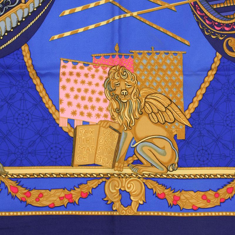 Hermes Scarf "Les Bissone de Venise" by Annie Faivre 90cm Silk | Carre Foulard