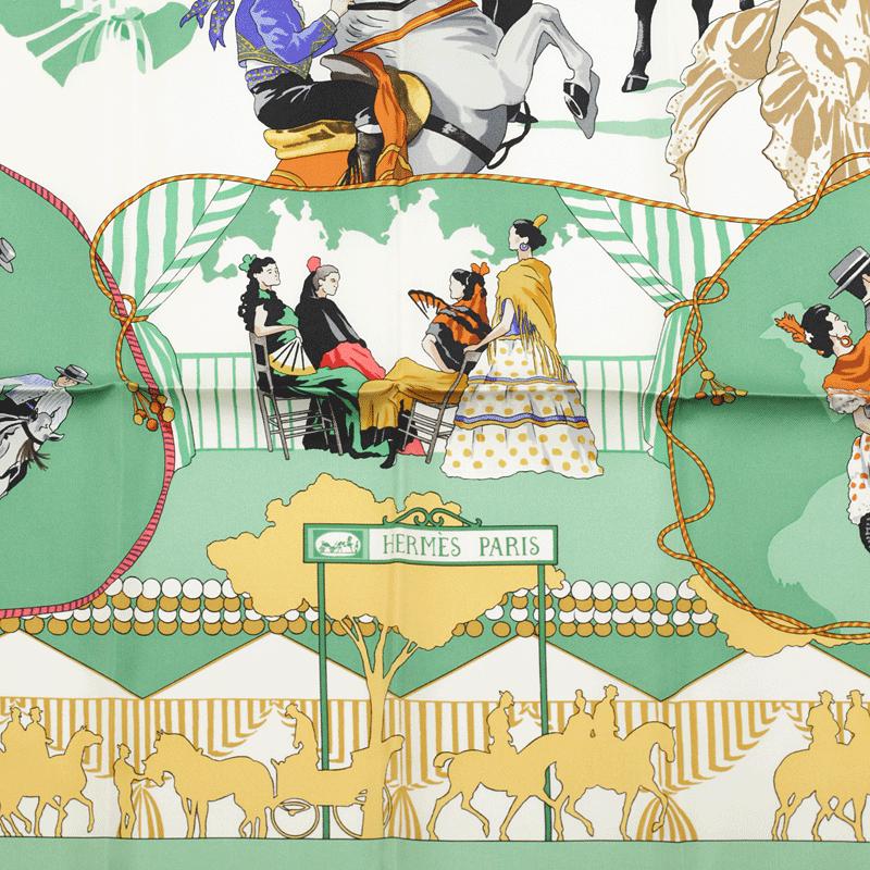 Hermes Scarf "Feria de Sevilla" by Hubert de Watrigant 90cm Silk | Carre Foulard
