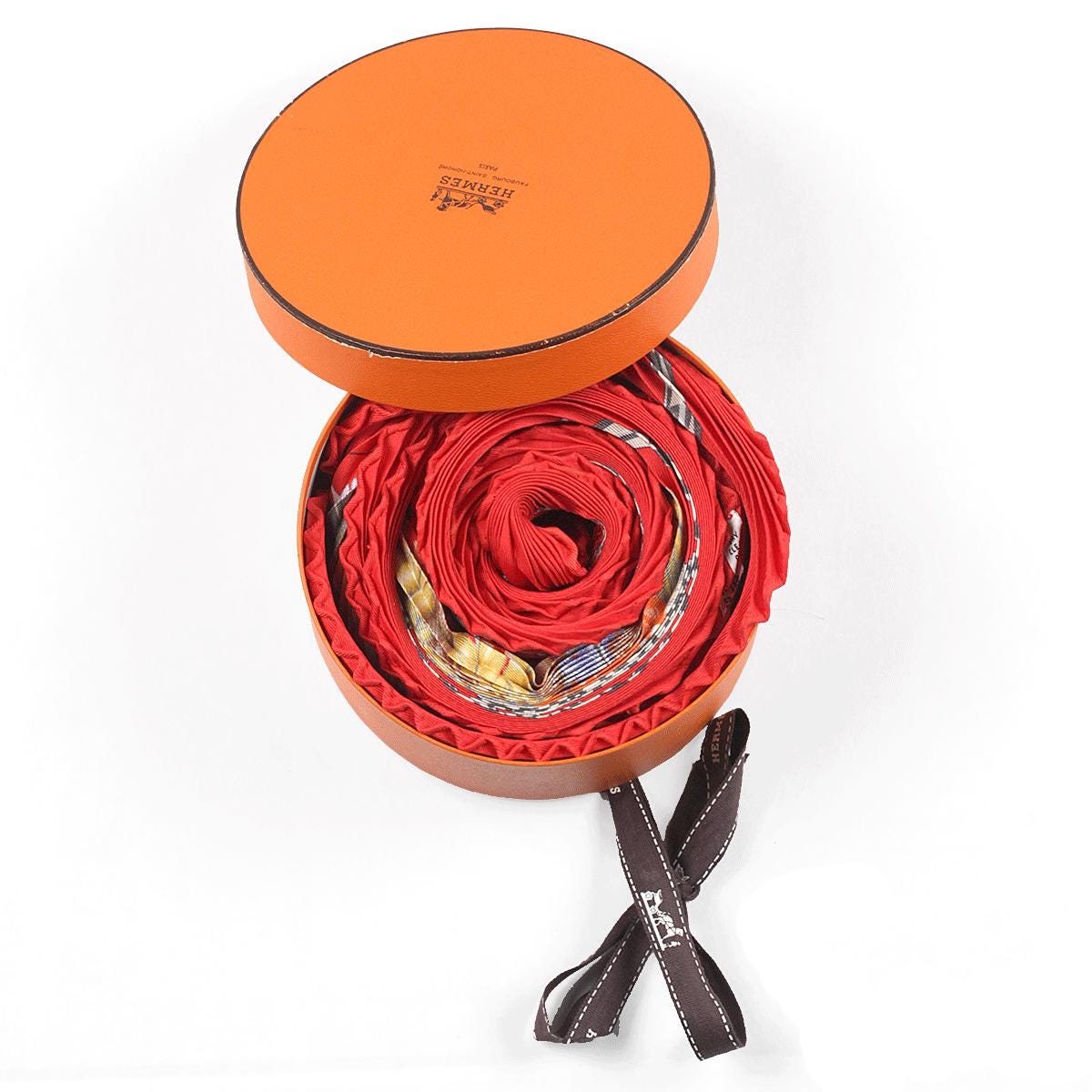 Hermes Scarf "Brazil" by Laurence Bourthoumieux Plisse 90cm Pleated Silk | Carre Foulard
