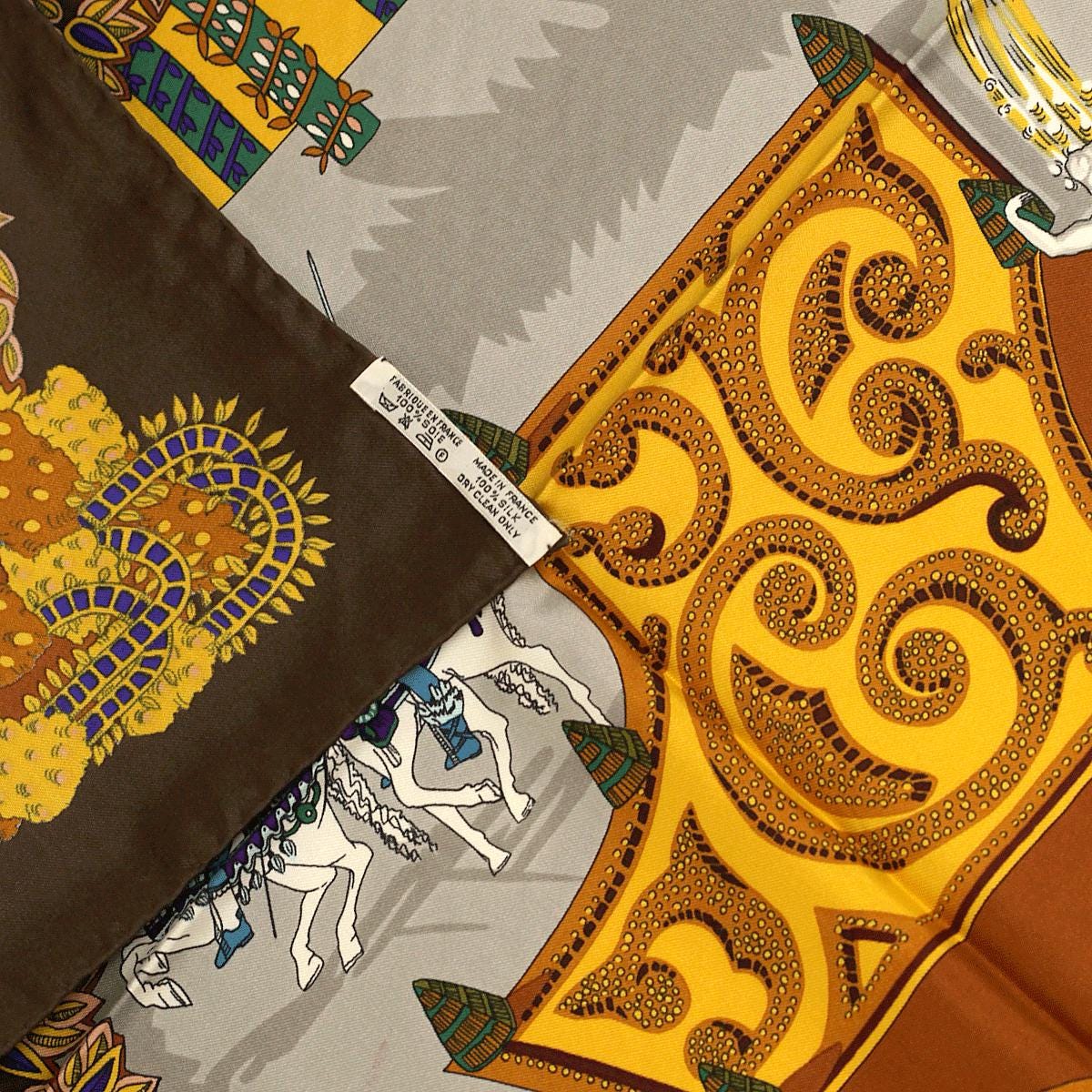 Hermes Scarf "Le Paradis du Roy" by Annie Faivre Vintage 90cm Silk | Carre Foulard