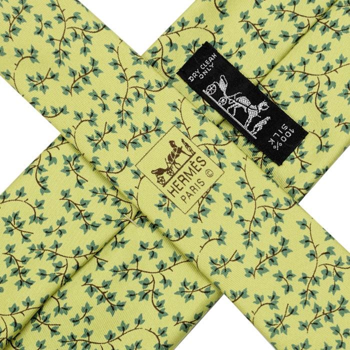 Hermes Men's Silk Tie Ivy Pattern 7917 | Necktie Cravate