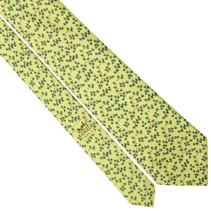 Hermes Men's Silk Tie Ivy Pattern 7917 | Necktie Cravate