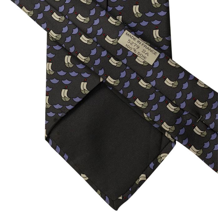Hermes Men's Silk Tie Sailboats Pattern 5279 | Necktie Cravate