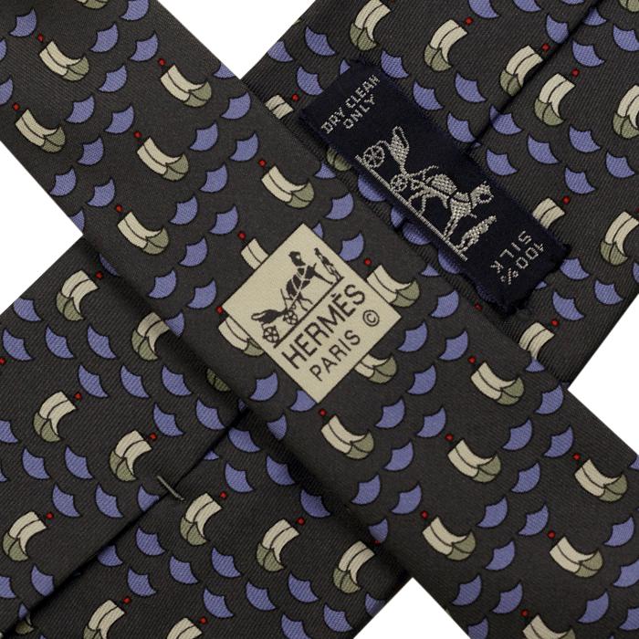 Hermes Men's Silk Tie Sailboats Pattern 5279 | Necktie Cravate